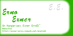 erno exner business card